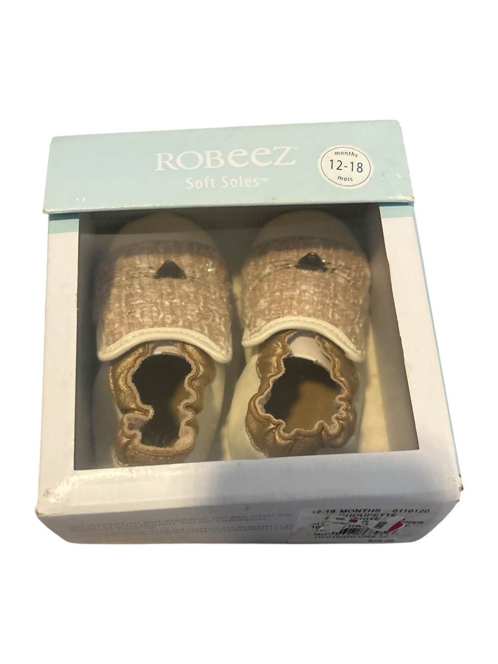 Robeez Soft Soles Girls Infant Crib Shoes Size 12-18